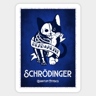 Erwin Schrödinger CatErwin Schrödinger Cat Dead and Alive Sticker